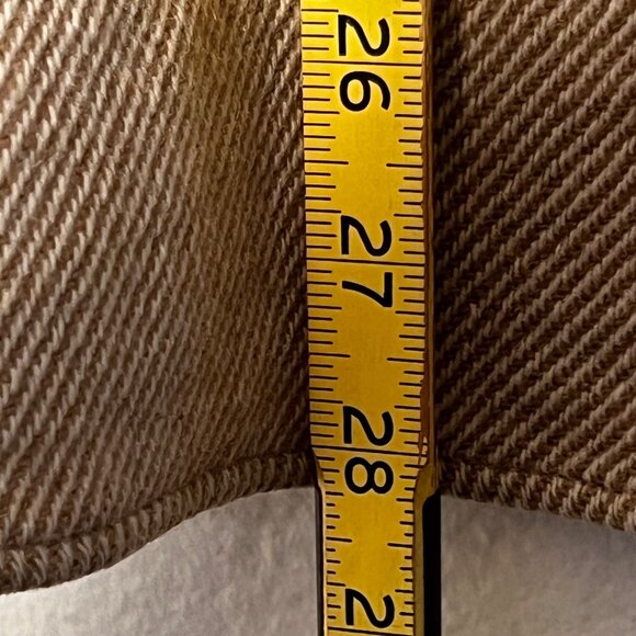 VGT 1980s Woolrich Beige Herringbone Wool Shacket XL Made In USA Outdoorsman - Picture 8 of 9